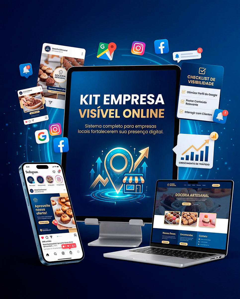 Mockup do Kit no Laptop